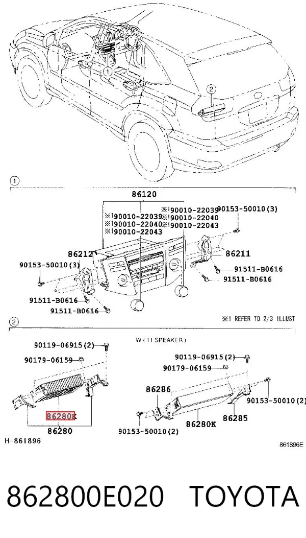  862800E020 Toyota