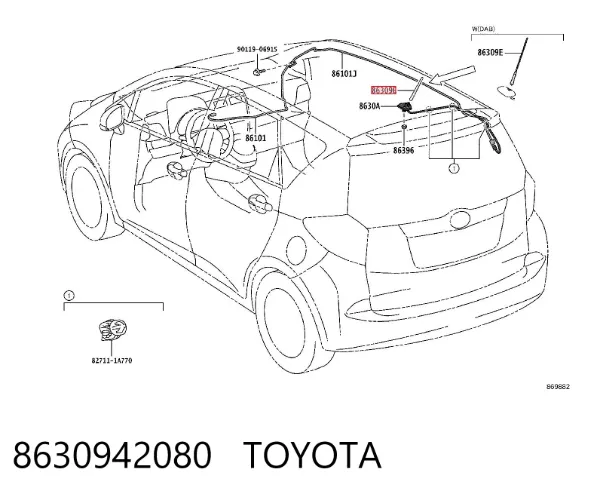 Антена 8630942080 Toyota
