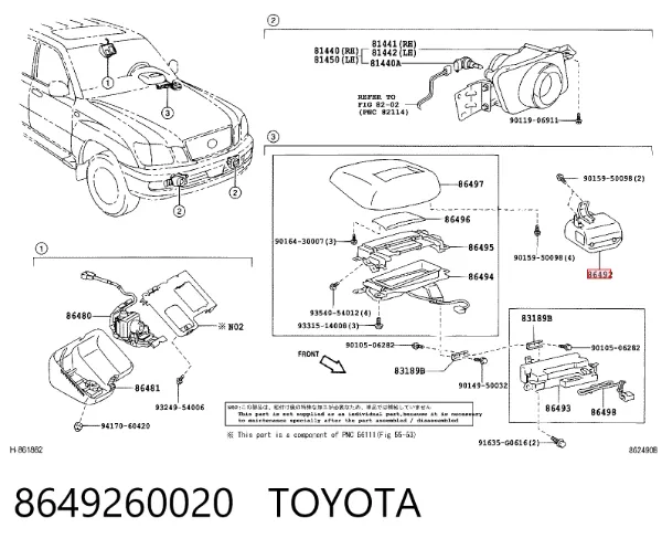  8649260020 Toyota