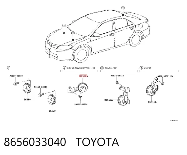  8656033040 Toyota