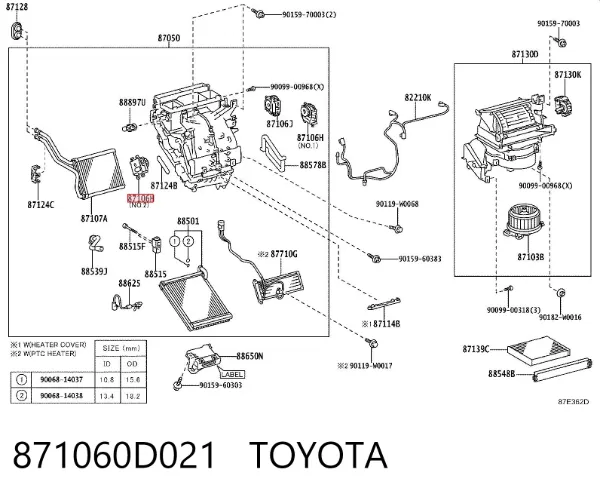  871060D021 Toyota