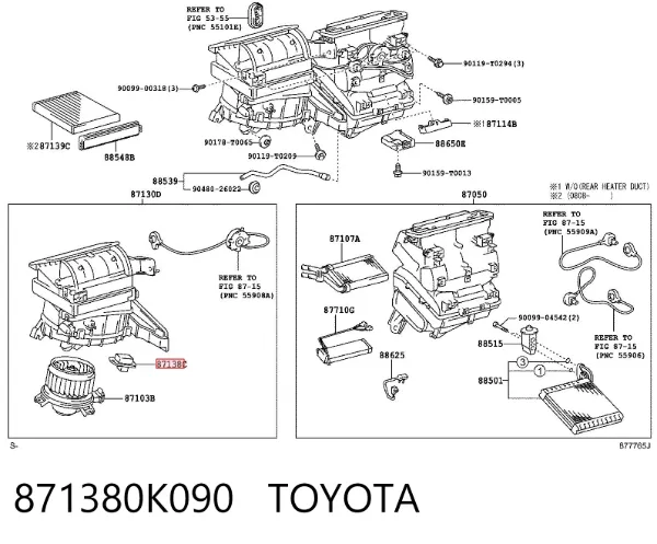 Резистор пічки 871380K090 Toyota