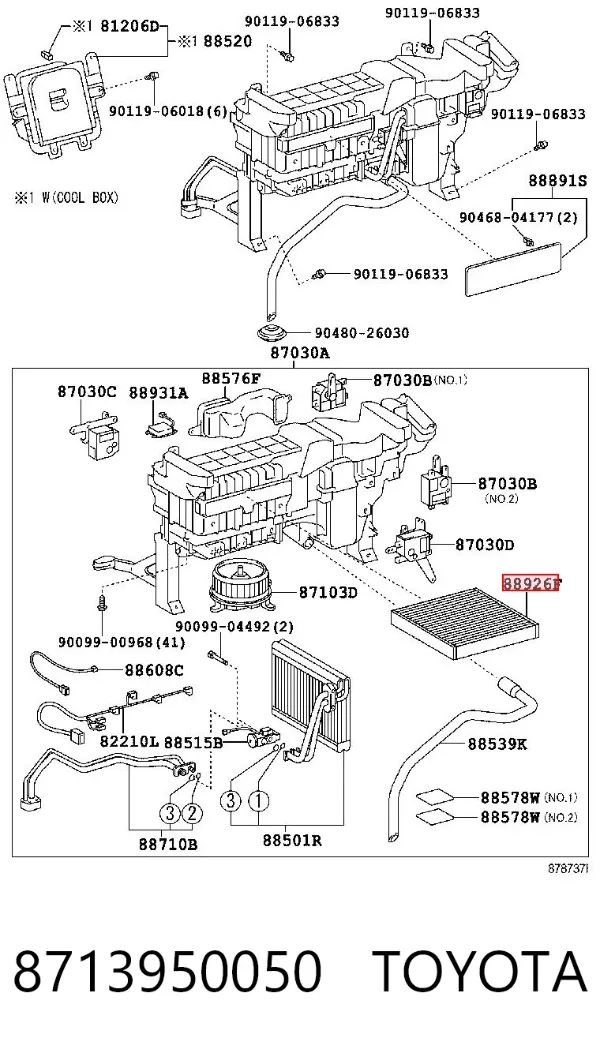 Фільтр салону 8713950050 Toyota