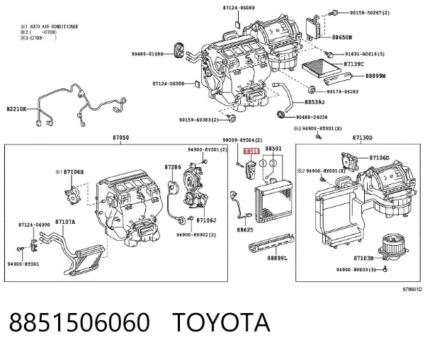 Клапан TRV, кондиціонера 8851506060 Toyota