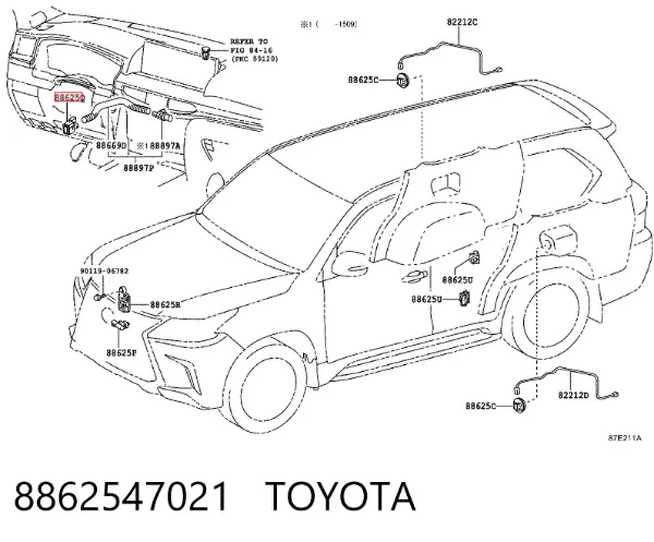 Датчик температури салону Toyota Camry VII