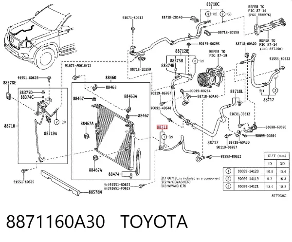  8871160A30 Toyota