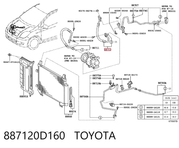  887120D160 Toyota