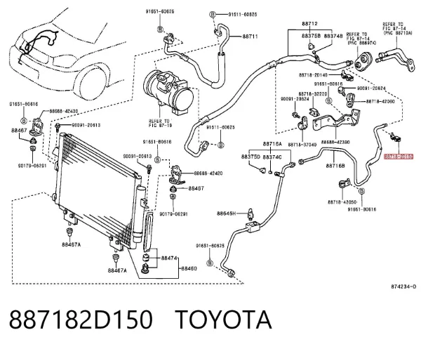 Кронштейн компресора кондиціонера 887182D150 Toyota