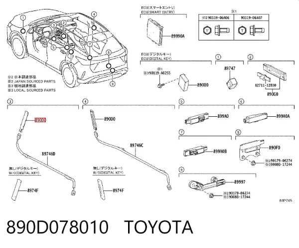  890D078010 Toyota