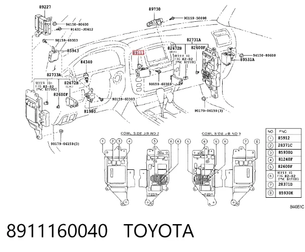  8911160040 Toyota