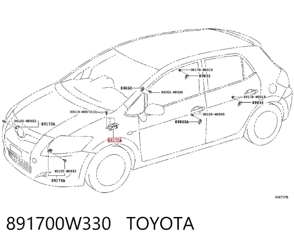 Модуль-процесор керування подушки безпеки 891700W330 Toyota