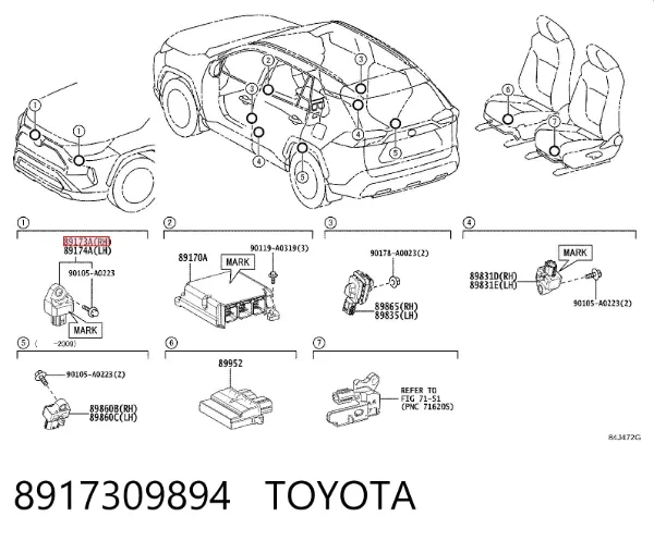Датчик удару 8917309894 Toyota