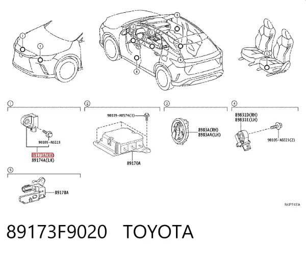 Датчик удару 89173F9020 Toyota