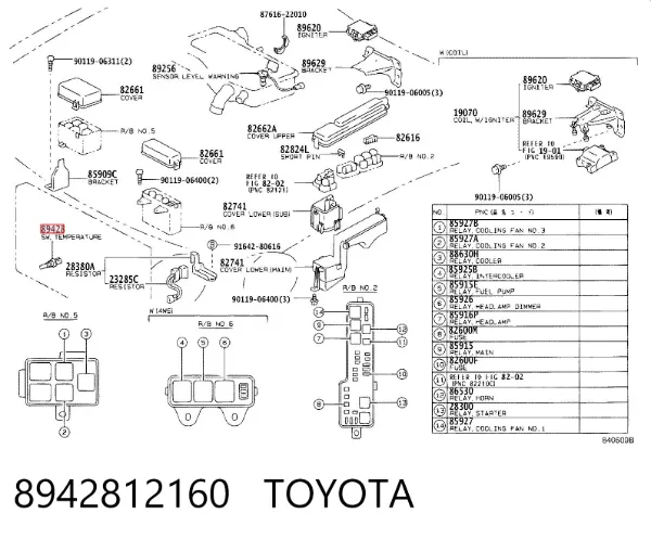 Датчик включення вентилятора 8942812160 Toyota