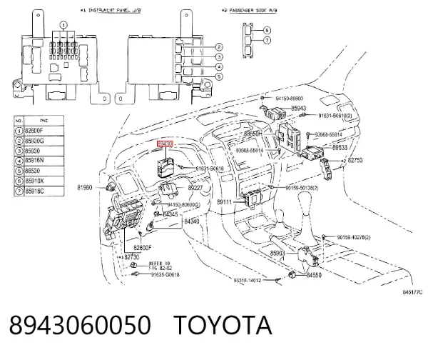 8943060050 Toyota