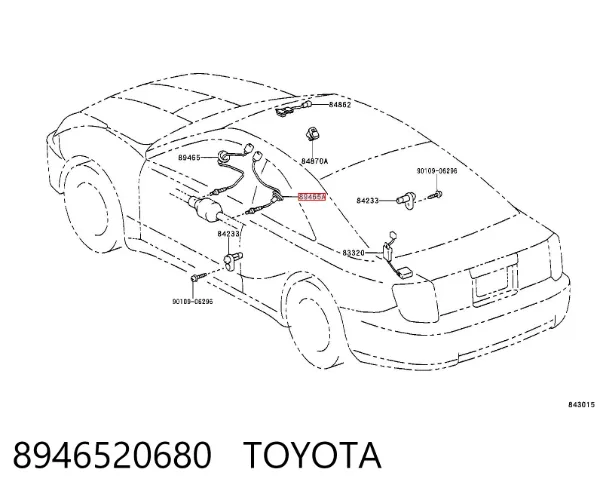 Лямбда-зонд, датчик кисню після каталізатора 8946520680 Toyota