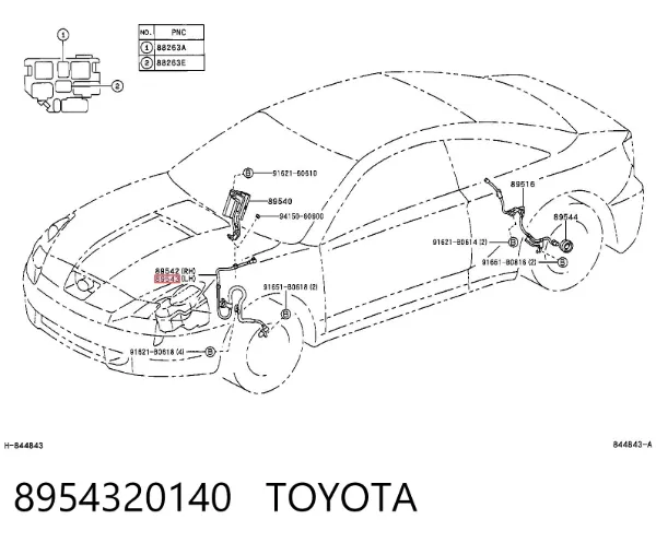 Датчик АБС (ABS) передній, лівий 8954320140 Toyota