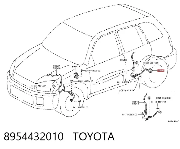 Датчик АБС (ABS) задній 8954432010 Toyota