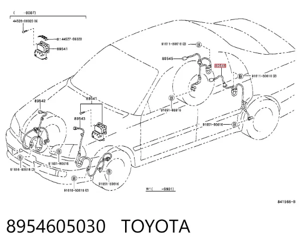 Датчик АБС (ABS) задній, лівий 8954605030 Toyota