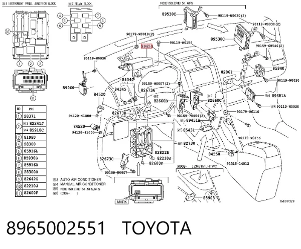 Блок керування електропідсилювача керма 8965002551 Toyota