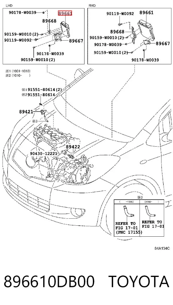 Електронний блок керування двигуном 896610DB00 Toyota