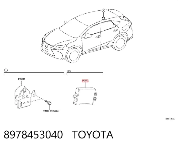Модуль управління (ЕБУ) іммобілайзеру 8978453040 Toyota