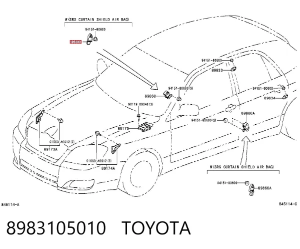 Датчик удару 8983105010 Toyota