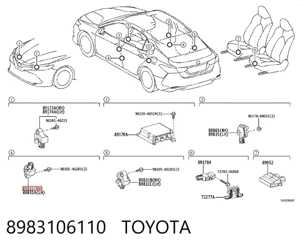 Датчик удару 8983106110 Toyota
