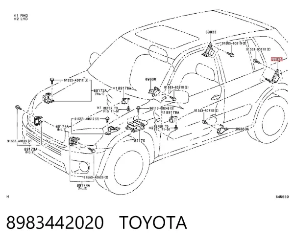 Датчик удару 8983442020 Toyota