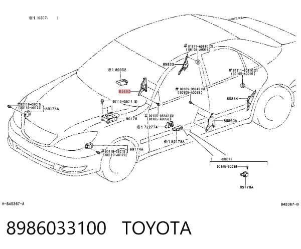  8986033100 Toyota