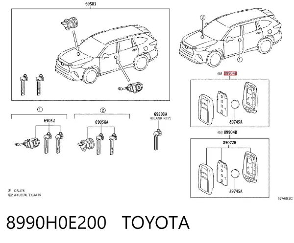  8990H0E200 Toyota