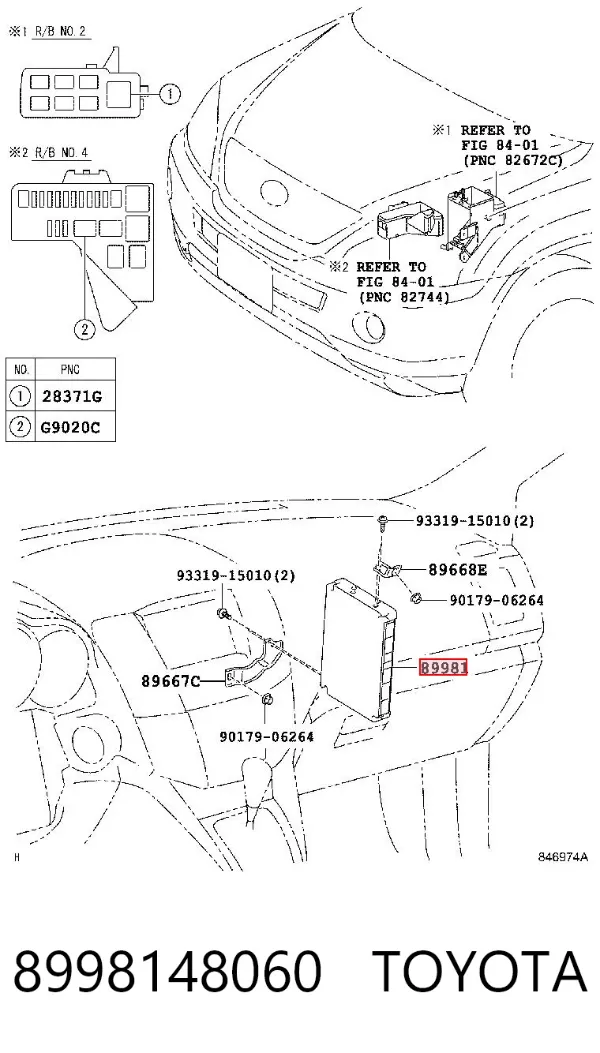Електронний блок керування двигуном Lexus RX 300/330/350/400H