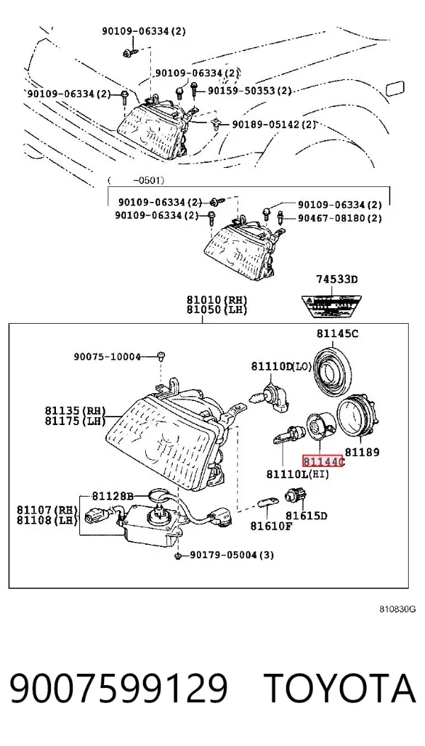  9007599129 Toyota