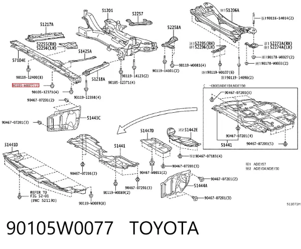  90105W0077 Toyota