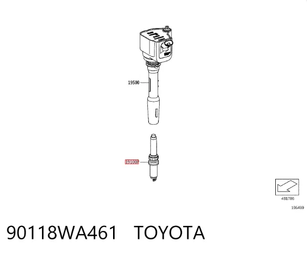 Свічки запалювання 90118WA461 Toyota