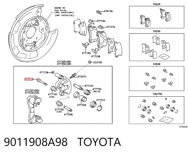  9011908A98 Toyota