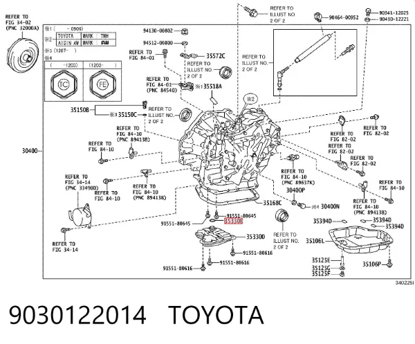 Кільце ущільнювача фільтра АКПП 9030122014 Toyota