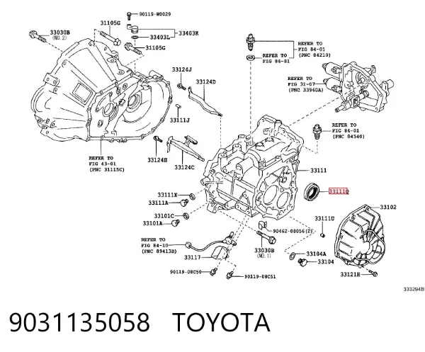 Сальник приводу 9031135058 Toyota