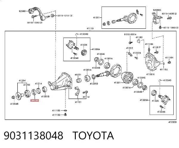 Сальник хвостовика 9031138048 Toyota