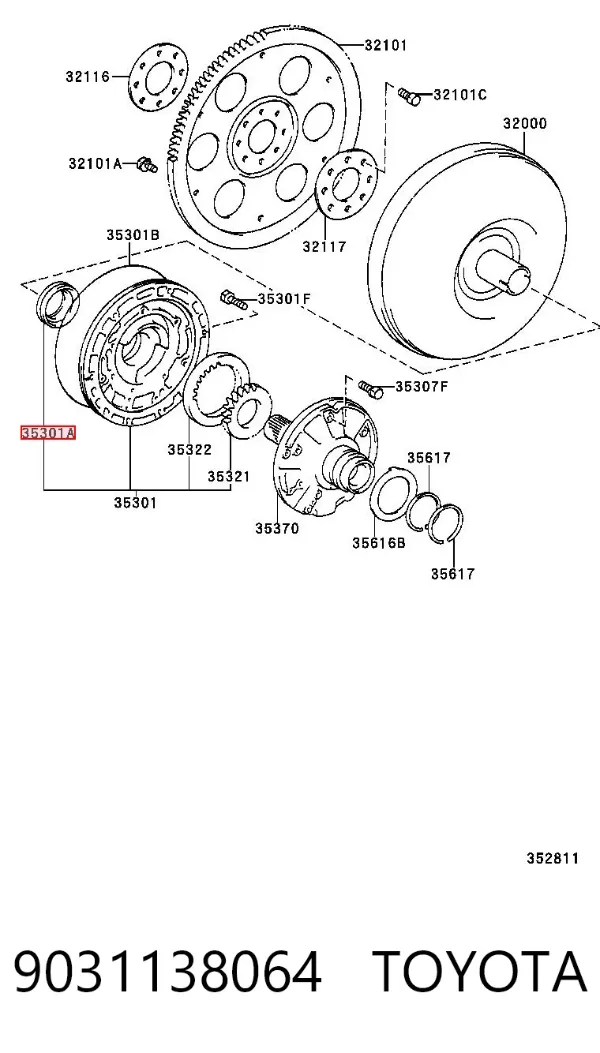 Сальник масляного насосу 9031138064 Toyota