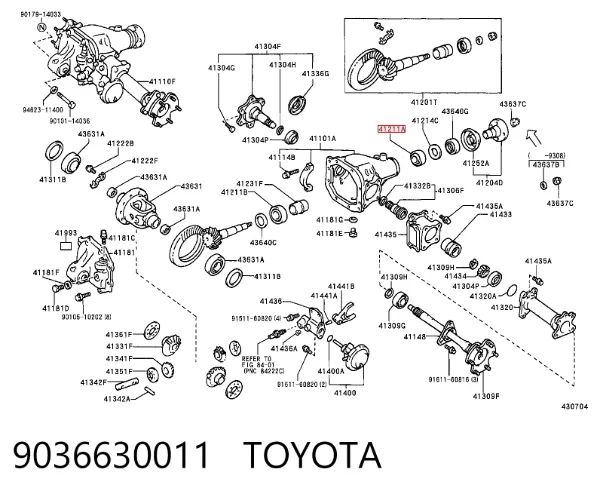 Підшипник проміжного вала КПП 9036630011 Toyota
