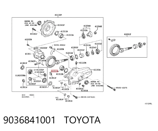 Підшипник задньої ступиці Lexus RX 300/330/350/400H
