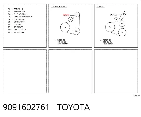 Ремінь генератора 9091602761 Toyota