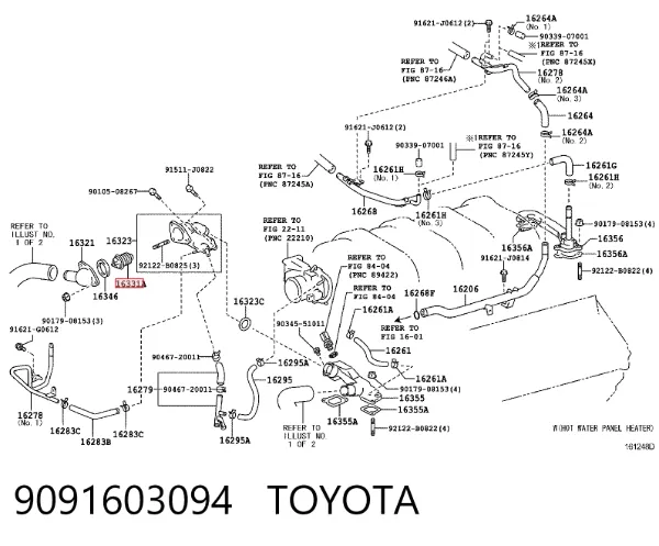 Термостат 9091603094 Toyota