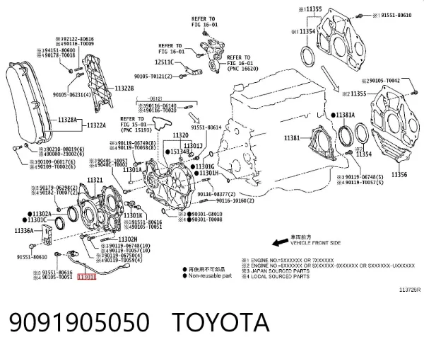 Датчик колінвала 9091905050 Toyota