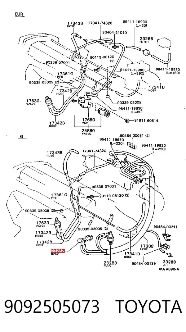  9092505073 Toyota
