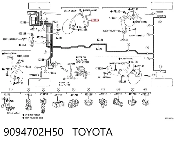  9094702H50 Toyota
