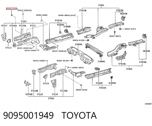  9095001949 Toyota