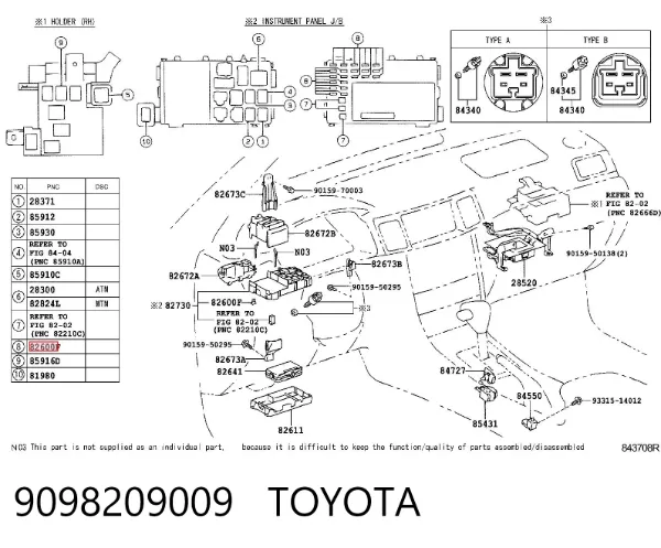 Запобіжник 9098209009 Toyota