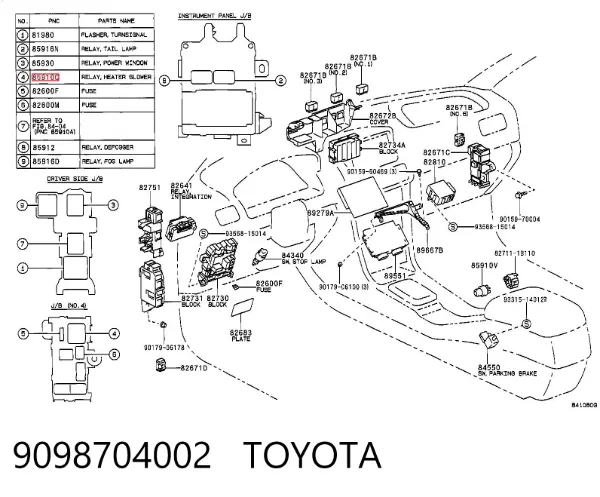 Резистор пічки 9098704002 Toyota